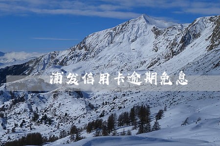 浦发信用卡逾期免息 浦发信用卡逾期免息