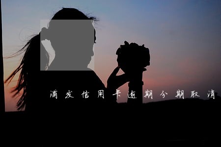 浦发信用卡逾期分期取消