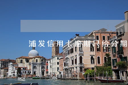 浦发信用卡逾期只给分期12 浦发信用卡逾期只给分期12