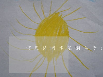 浦发信用卡逾期后分60期 浦发信用卡逾期后分60期