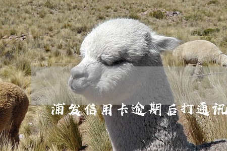 浦发信用卡逾期后打通讯录 浦发信用卡逾期后打通讯录