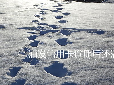 浦发信用卡逾期后还清了 浦发信用卡逾期后还清了