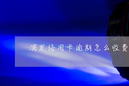 浦发信用卡逾期怎么收费每天 浦发信用卡逾期怎么收费每天