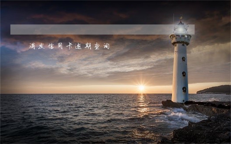 浦发信用卡逾期查询