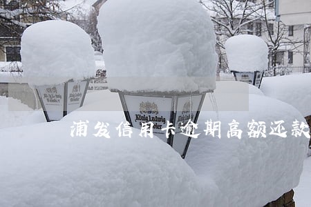 浦发信用卡逾期高额还款 浦发信用卡逾期高额还款
