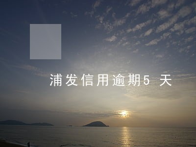 浦发信用逾期5天 浦发信用逾期5天