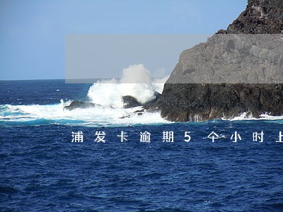 浦发卡逾期5个小时上征信 浦发卡逾期5个小时上征信