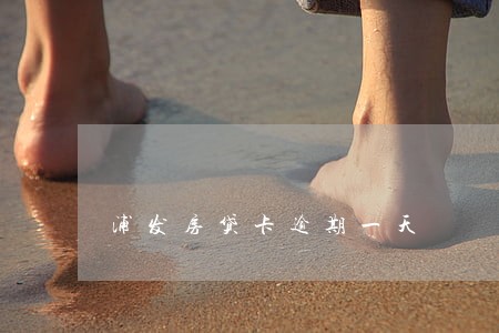 浦发房贷卡逾期一天 浦发房贷卡逾期一天