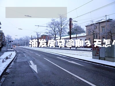 浦发房贷逾期3天怎么还 浦发房贷逾期3天怎么还