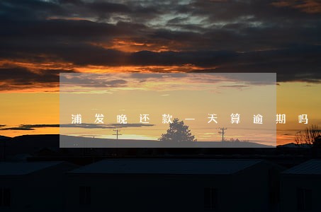 浦发晚还款一天算逾期吗 浦发晚还款一天算逾期吗