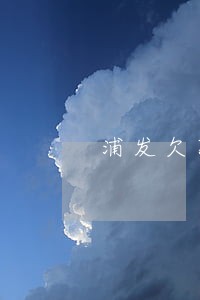 浦发欠款逾期两千多 浦发欠款逾期两千多