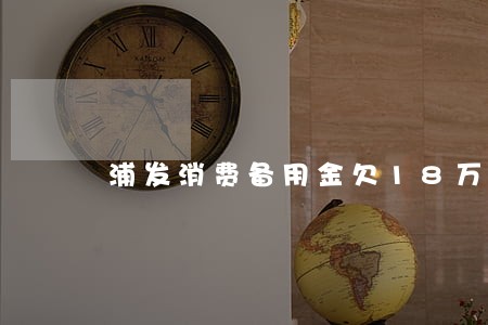 浦发消费备用金欠18万逾期 浦发消费备用金欠18万逾期