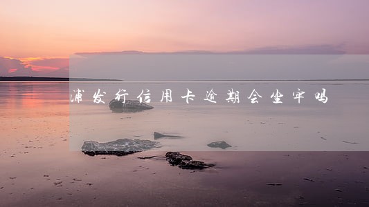 浦发行信用卡逾期会坐牢吗