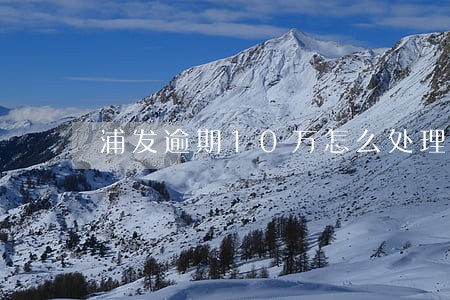 浦发逾期10万怎么处理 浦发逾期10万怎么处理