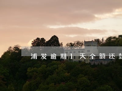 浦发逾期1天全额还款吗 浦发逾期1天全额还款吗