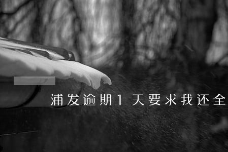 浦发逾期1天要求我还全额 浦发逾期1天要求我还全额