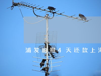 浦发逾期4天还款上海 浦发逾期4天还款上海