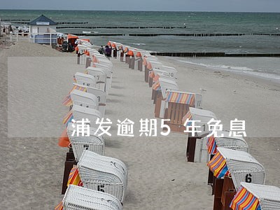 浦发逾期5年免息 浦发逾期5年免息