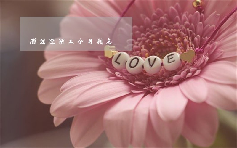 浦发逾期三个月利息 浦发逾期三个月利息