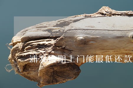 浦发逾期上门能最低还款吗 浦发逾期上门能最低还款吗