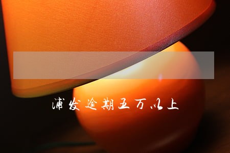 浦发逾期五万以上 浦发逾期五万以上