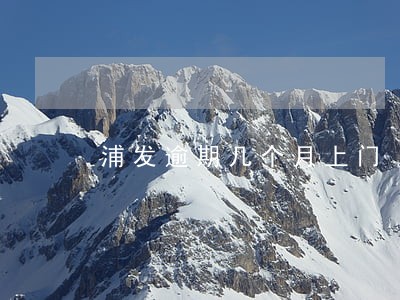浦发逾期几个月上门 浦发逾期几个月上门