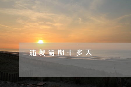 浦发逾期十多天