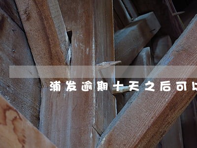 浦发逾期十天之后可以还最低吗