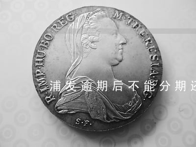 浦发逾期后不能分期还款 浦发逾期后不能分期还款