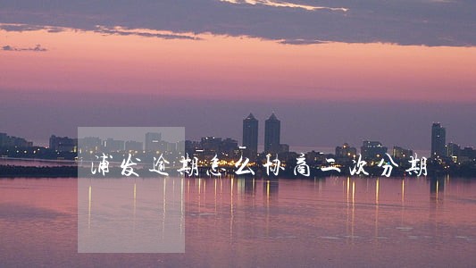 浦发逾期怎么协商二次分期 浦发逾期怎么协商二次分期