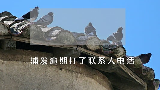 浦发逾期打了联系人电话 浦发逾期打了联系人电话