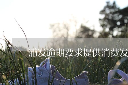 浦发逾期要求提供消费发票 浦发逾期要求提供消费发票