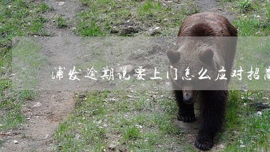 浦发逾期说要上门怎么应对招商 浦发逾期说要上门怎么应对招商