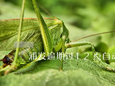 浦发逾期过12点自动解冻