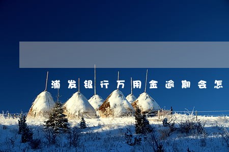 浦发银行万用金逾期会怎么样