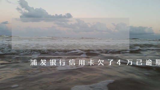 浦发银行信用卡欠了4万已逾期 浦发银行信用卡欠了4万已逾期