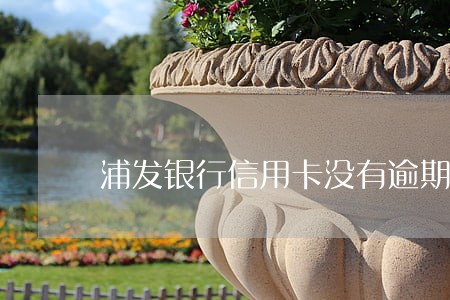浦发银行信用卡没有逾期记录 浦发银行信用卡没有逾期记录