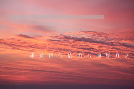 浦发银行信用卡逾期几天涨息 浦发银行信用卡逾期几天涨息