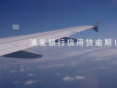 浦发银行信用贷逾期1天 浦发银行信用贷逾期1天