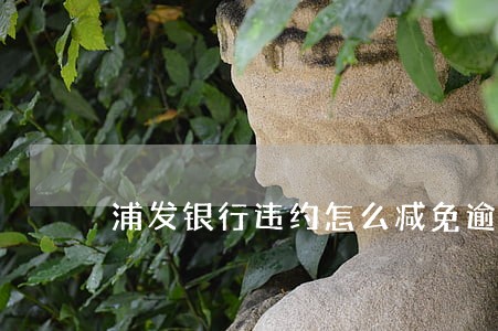 浦发银行违约怎么减免逾期利息 浦发银行违约怎么减免逾期利息
