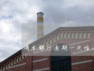 浦发银行逾期一次性还清 浦发银行逾期一次性还清