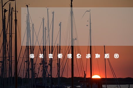 海关变更信息逾期原因 海关变更信息逾期原因