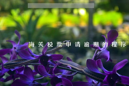 海关税票申请逾期的程序 海关税票申请逾期的程序