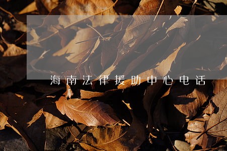 海南法律援助中心电话 海南法律援助中心电话