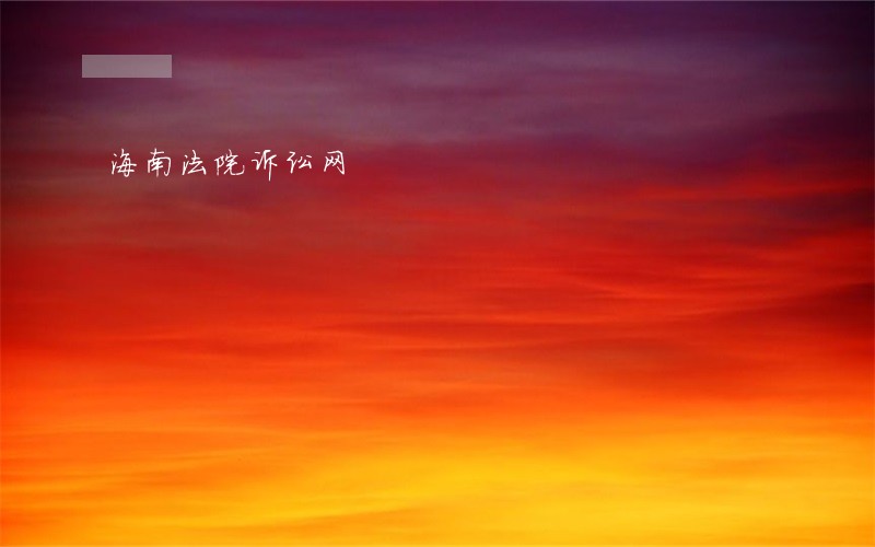 海南法院诉讼网 海南法院诉讼网