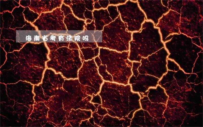 海南省考有法院吗 海南省考有法院吗