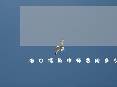 海口债务律师费用多少 海口债务律师费用多少