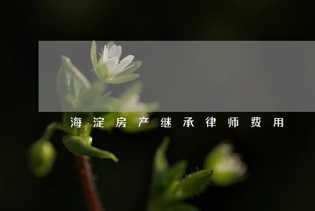 海淀房产继承律师费用