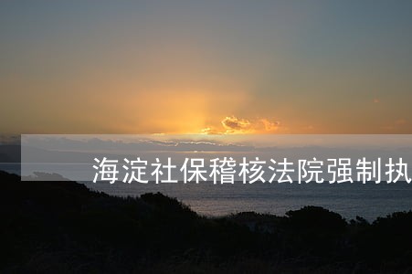 海淀社保稽核法院强制执行 海淀社保稽核法院强制执行