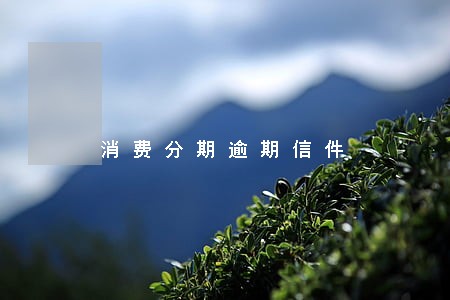 消费分期逾期信件
